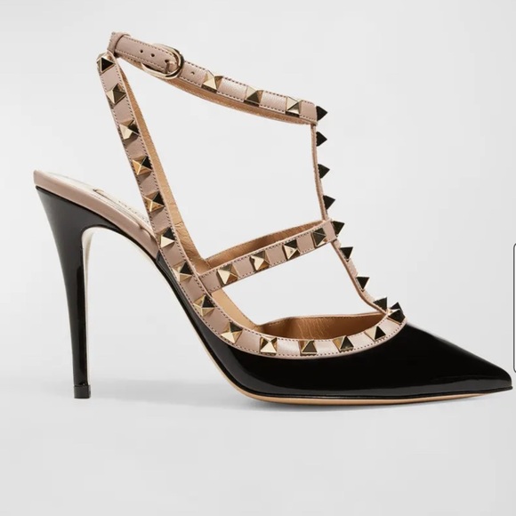 Valentino Shoes - Valentino Black and Cream Studded Women's Shoes size 41/9